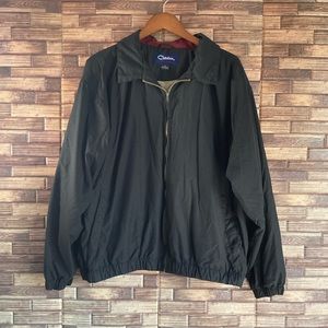 Vintage Catalina Mens Jacket  Windbreaker Light Weight Black Bomber size XL